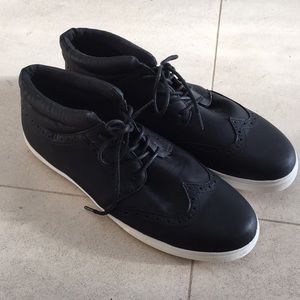 Mens high tip black leather size 12